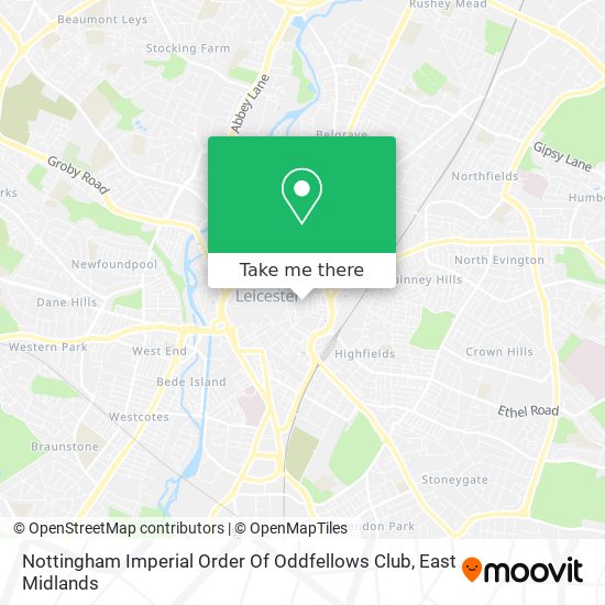 Nottingham Imperial Order Of Oddfellows Club map