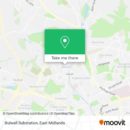 Bulwell Substation map