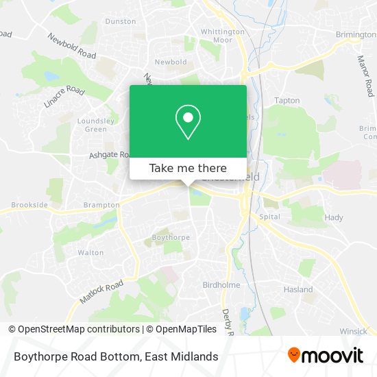 Boythorpe Road Bottom map