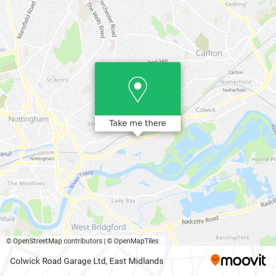 Colwick Road Garage Ltd map