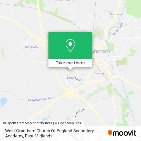 West Grantham Church Of England Secondary Academy map