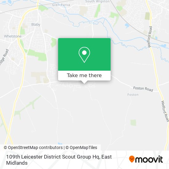 109th Leicester District Scout Group Hq map