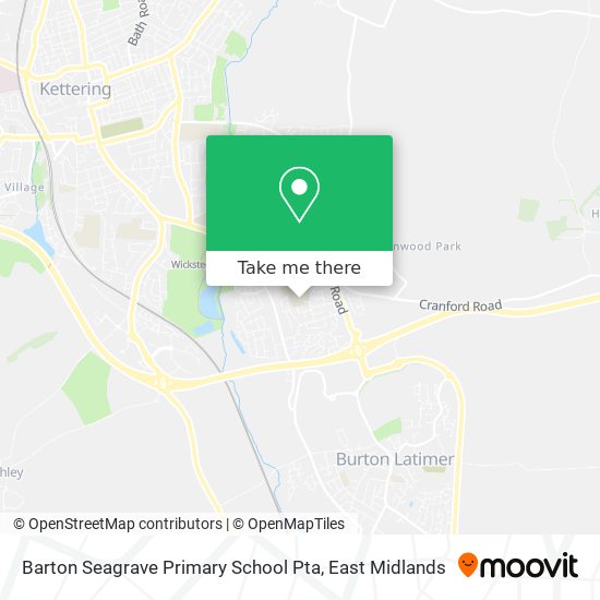 Barton Seagrave Primary School Pta map