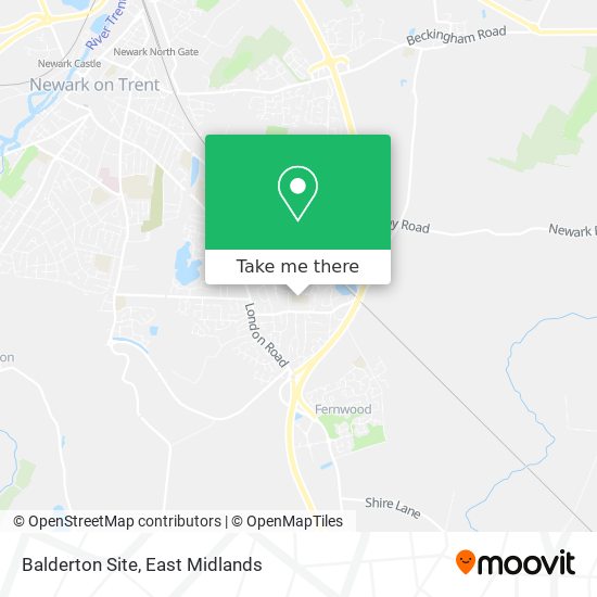 Balderton Site map