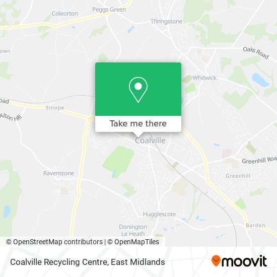 Coalville Recycling Centre map