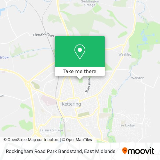 Rockingham Road Park Bandstand map