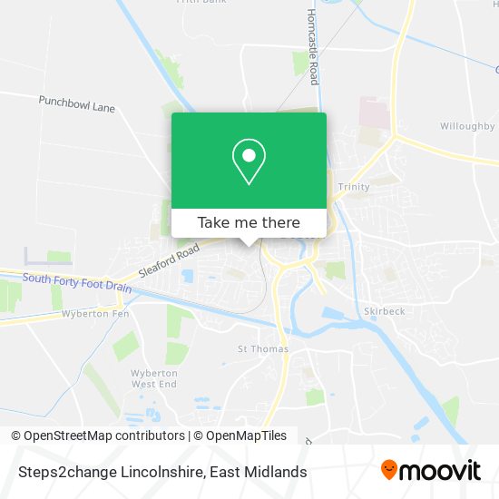 Steps2change Lincolnshire map