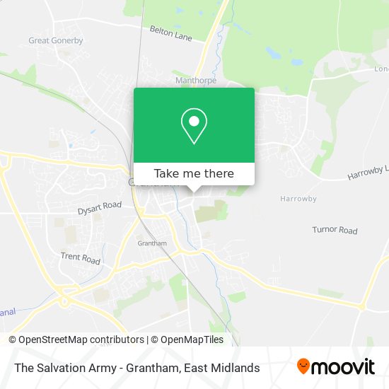 The Salvation Army - Grantham map