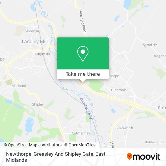 Newthorpe, Greasley And Shipley Gate map