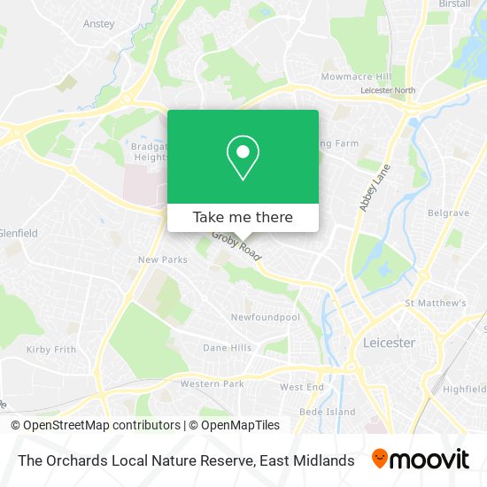 The Orchards Local Nature Reserve map