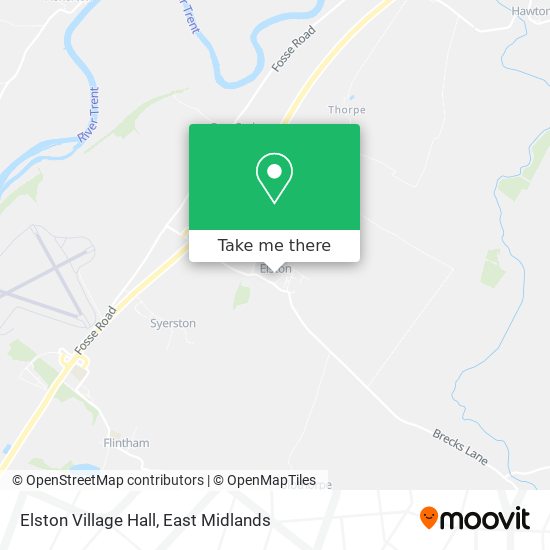 Elston Village Hall map