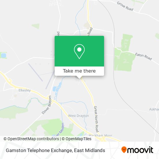 Gamston Telephone Exchange map