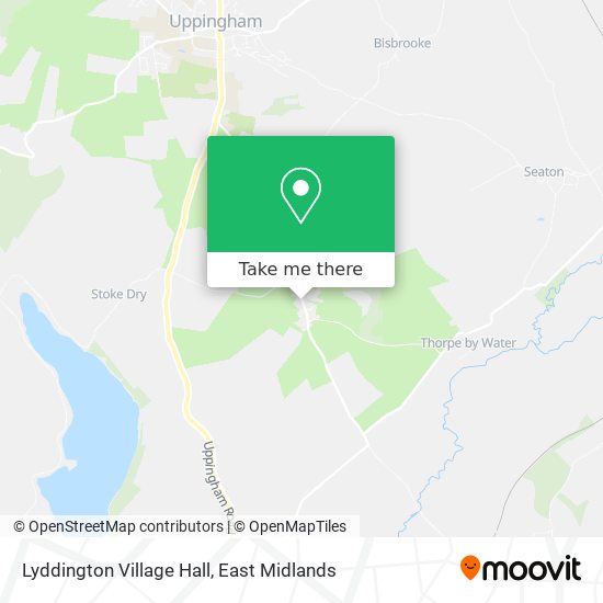 Lyddington Village Hall map