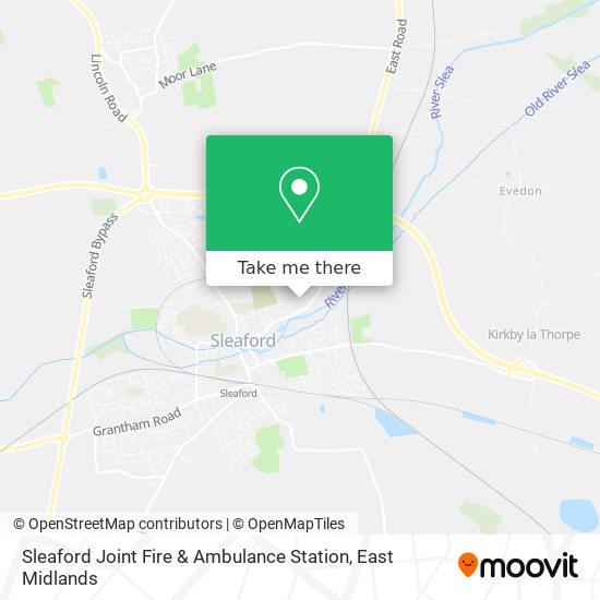 Sleaford Joint Fire & Ambulance Station map