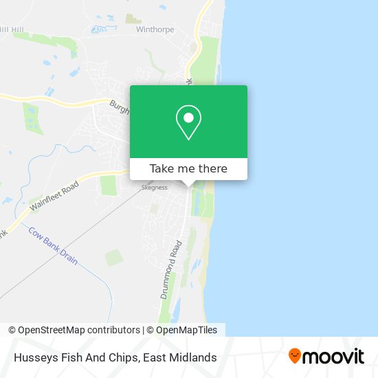 Husseys Fish And Chips map