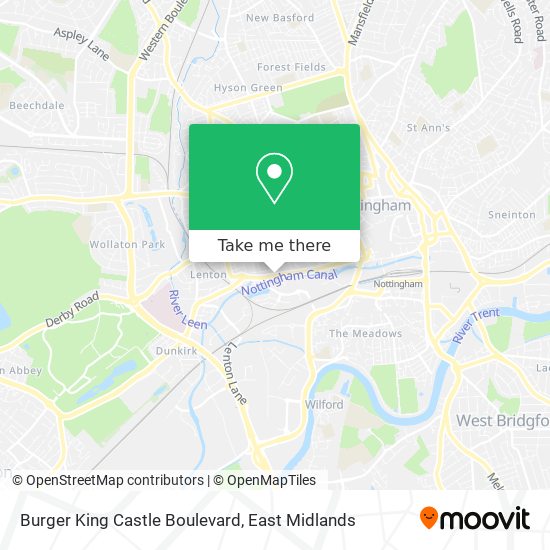 Burger King Castle Boulevard map