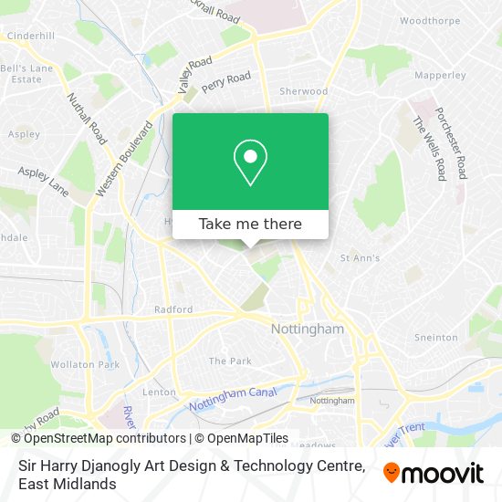 Sir Harry Djanogly Art Design & Technology Centre map