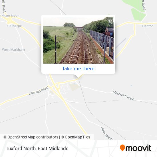 Tuxford North map
