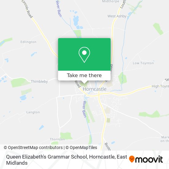 Queen Elizabeth's Grammar School, Horncastle map