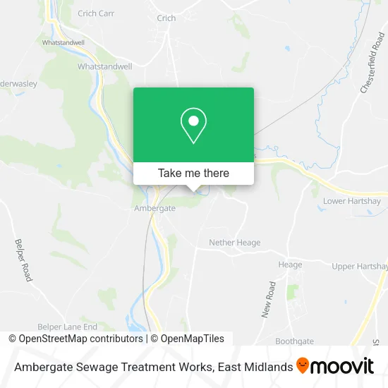 Ambergate Sewage Treatment Works map