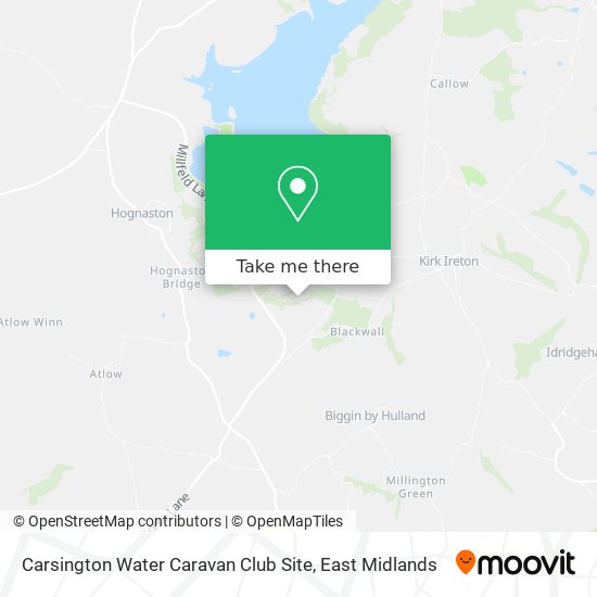 Carsington Water Caravan Club Site map