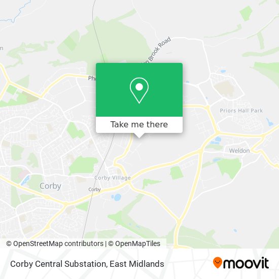 Corby Central Substation map