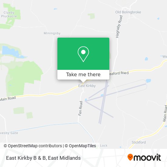 East Kirkby B & B map
