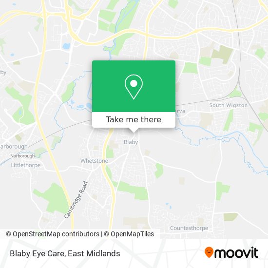 Blaby Eye Care map