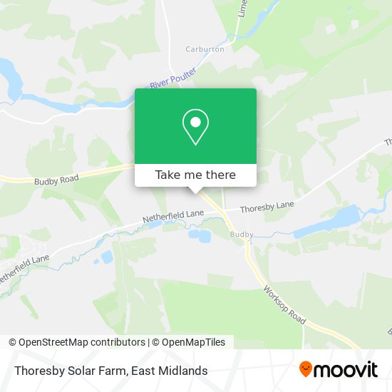 Thoresby Solar Farm map