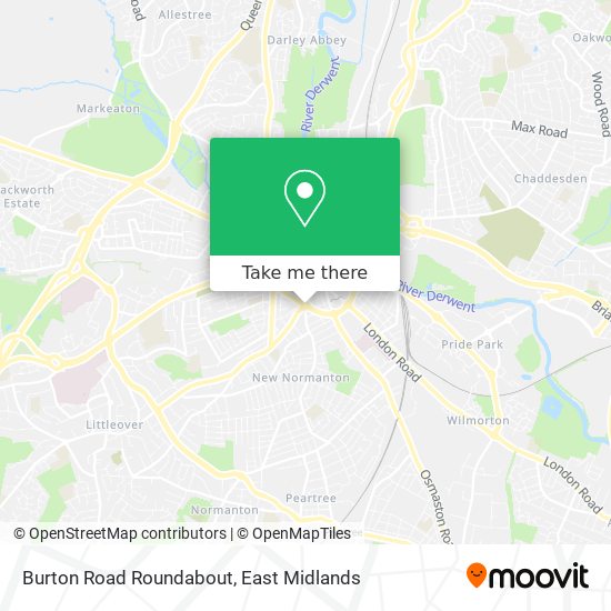 Burton Road Roundabout map
