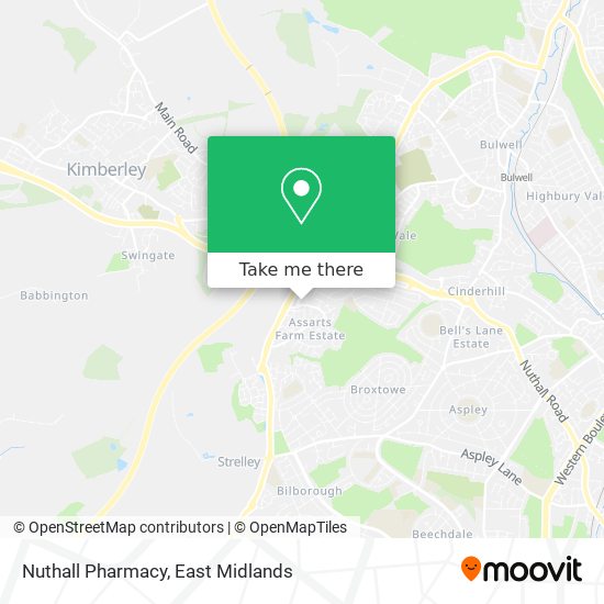 Nuthall Pharmacy map