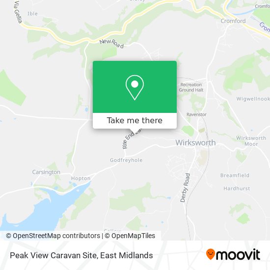 Peak View Caravan Site map