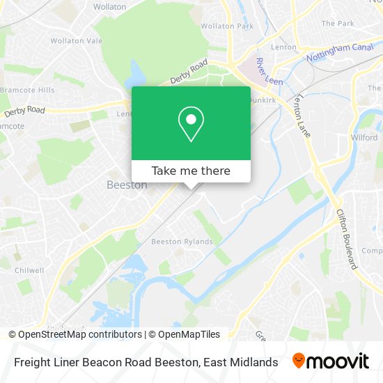 Freight Liner Beacon Road Beeston map