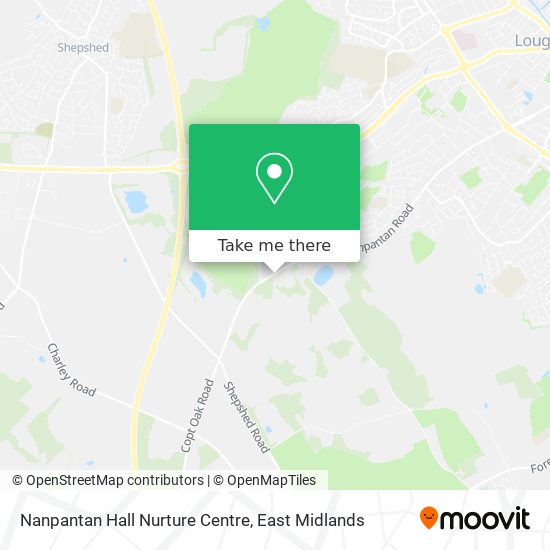 Nanpantan Hall Nurture Centre map