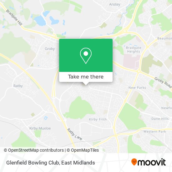 Glenfield Bowling Club map