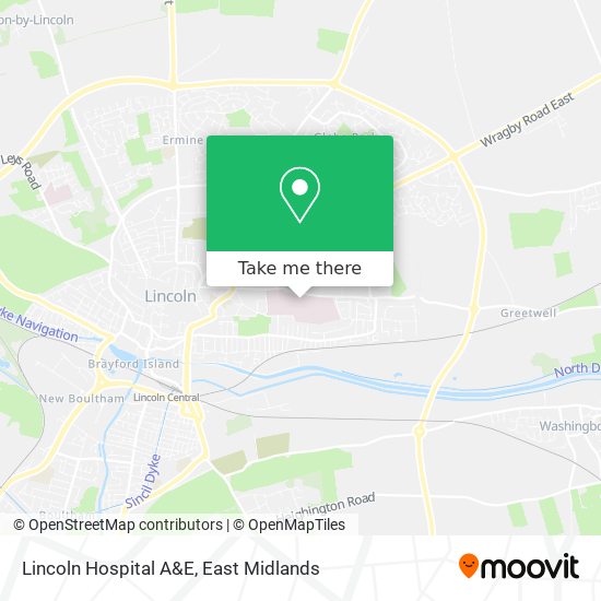 Lincoln Hospital A&E map