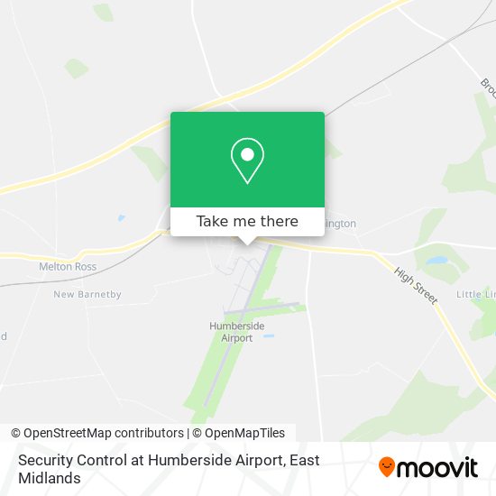 Security Control at Humberside Airport map