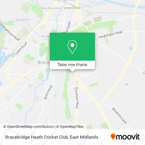 Bracebridge Heath Cricket Club map