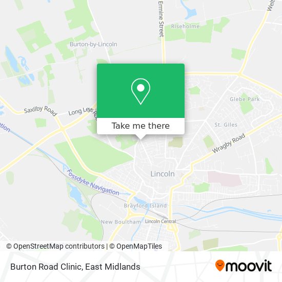 Burton Road Clinic map