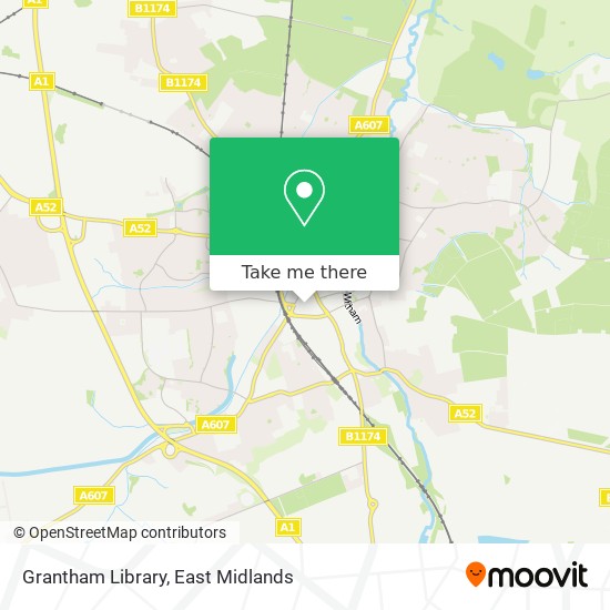 Grantham Library map