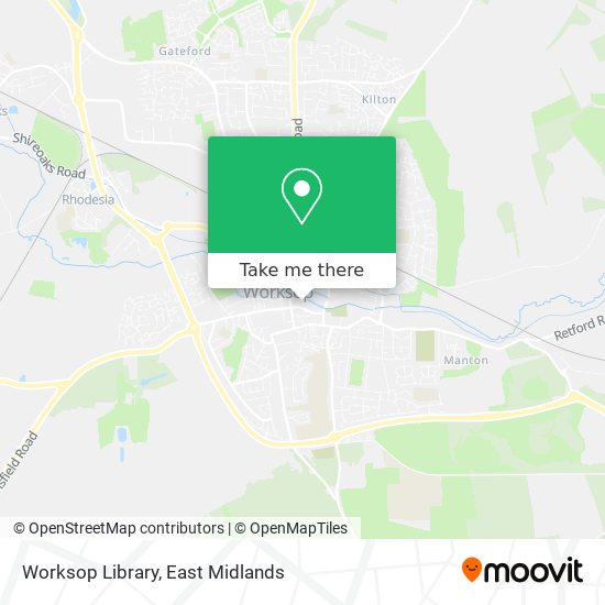 Worksop Library map