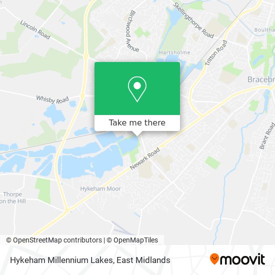 Hykeham Millennium Lakes map