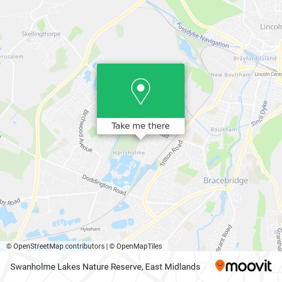 Swanholme Lakes Nature Reserve map