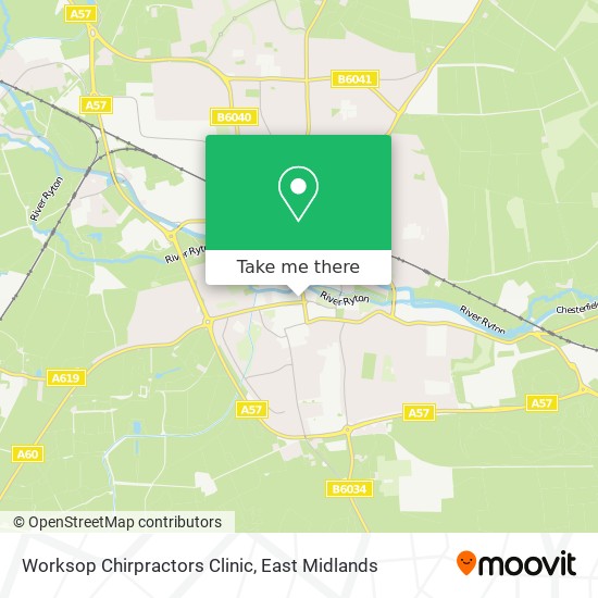 Worksop Chirpractors Clinic map