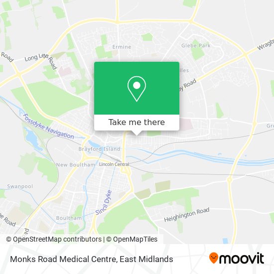 Monks Road Medical Centre map
