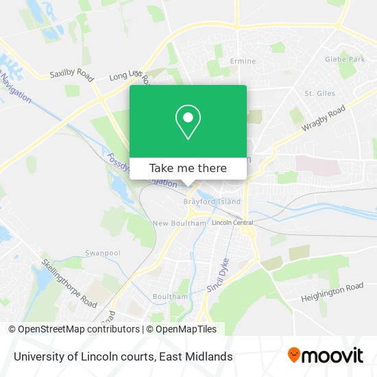 University of Lincoln courts map