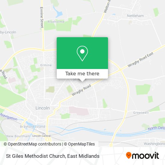 St Giles Methodist Church map