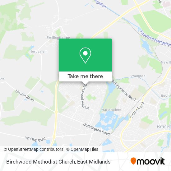 Birchwood Methodist Church map