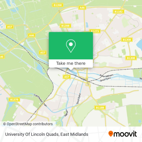 University Of Lincoln Quads map