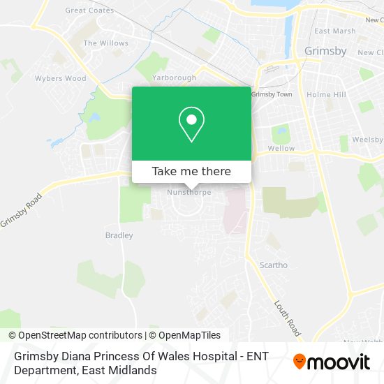 Grimsby Diana Princess Of Wales Hospital - ENT Department map